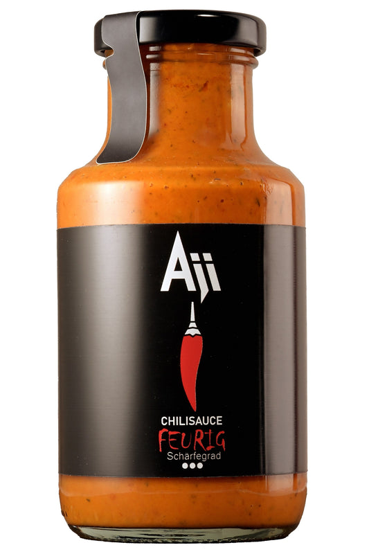 Aji Chilisauce Feurig 250 ml – Vorderseite