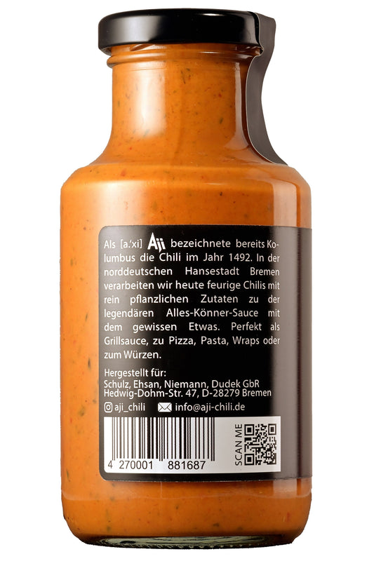 Aji Chilisauce Höllisch 250 ml – Rückseite