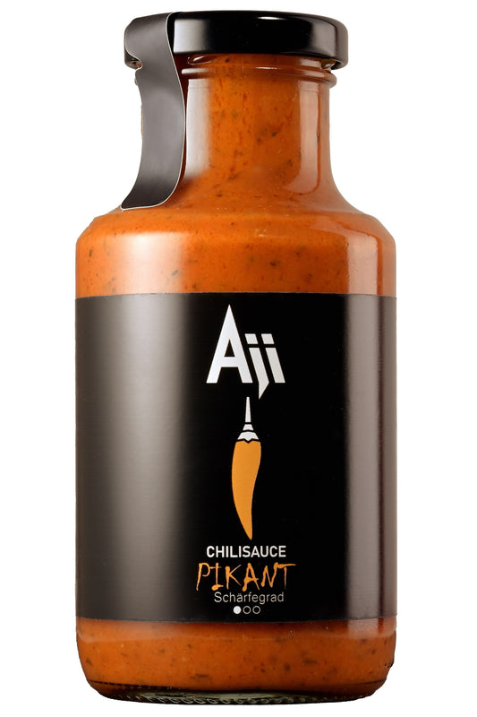 Aji Chilisauce Pikant 250 ml – Vorderseite